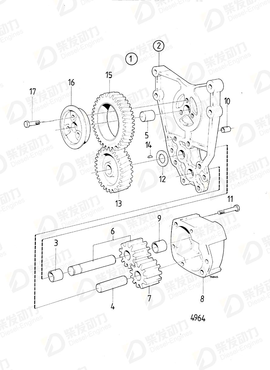 volvo penta Bearing sleeve 1542218 Drawing volvo penta Bearing sleeve 1542218 Drawing